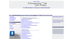 Desktop Screenshot of chiropracticjobfinder.drweisz.com