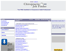 Tablet Screenshot of chiropracticjobfinder.drweisz.com